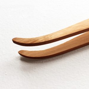 Pinzas de alimentación de madera punta curva 30 cm