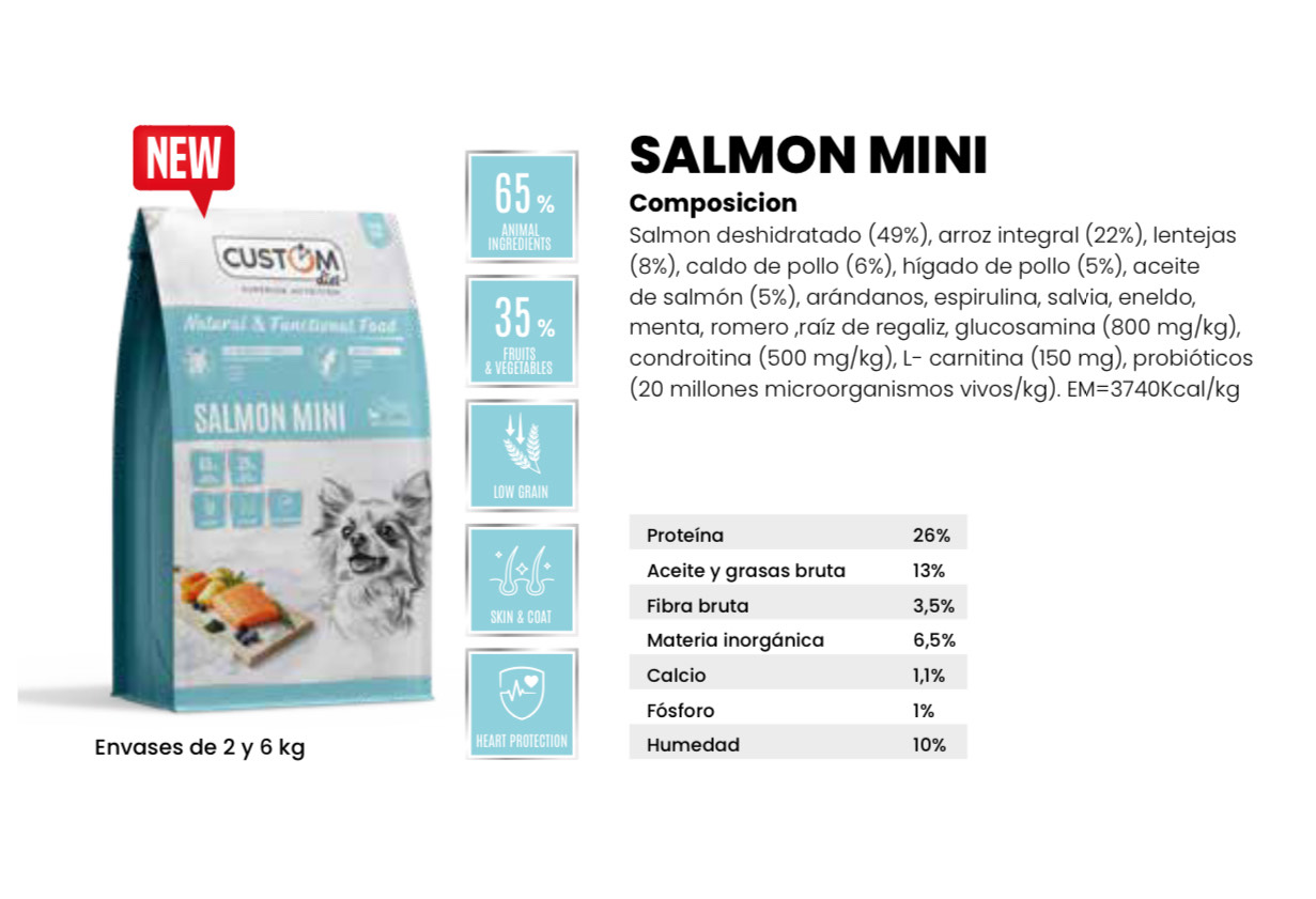 Pienso Custom Diet Salmón Mini – 2 kg - Imagen 2