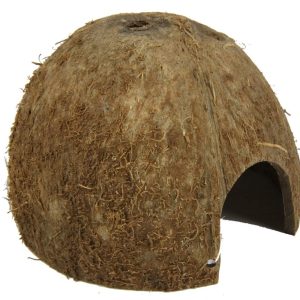 Cueva Natural de Coco para Terrarios y Acuarios – Refugio y Reproducción